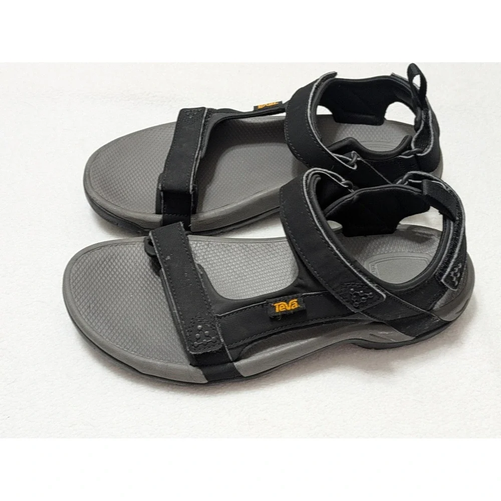 Teva Meacham Hiking Sandal Men 10 Black Outdoors Arch Support Cushion Shoc Pad